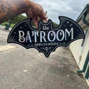 Halloween 'BATROOM" decor